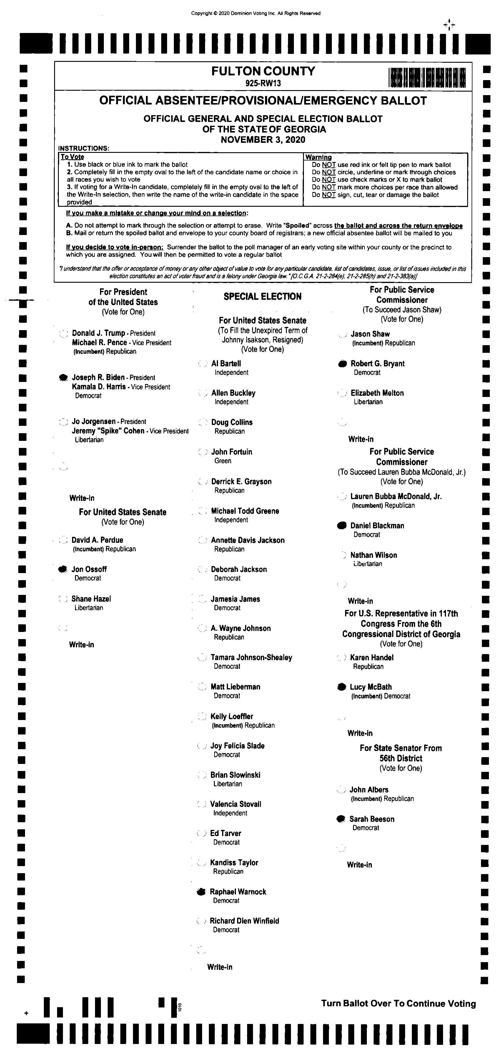 Doubled Ballot